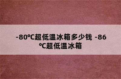 -80℃超低温冰箱多少钱 -86℃超低温冰箱